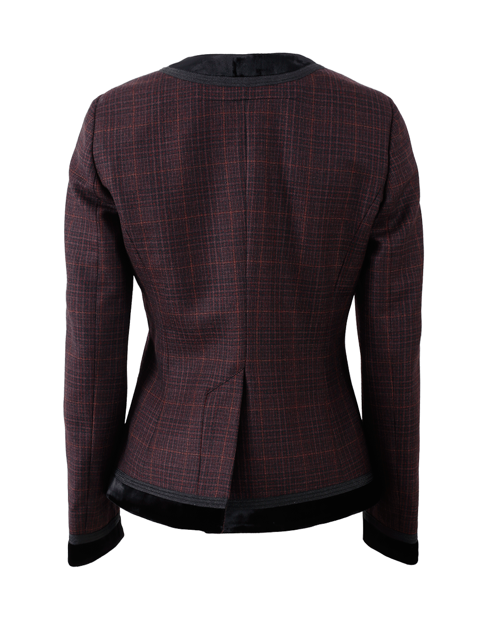 GIVENCHY-Velvet Button Front Jacket-PURPLE
