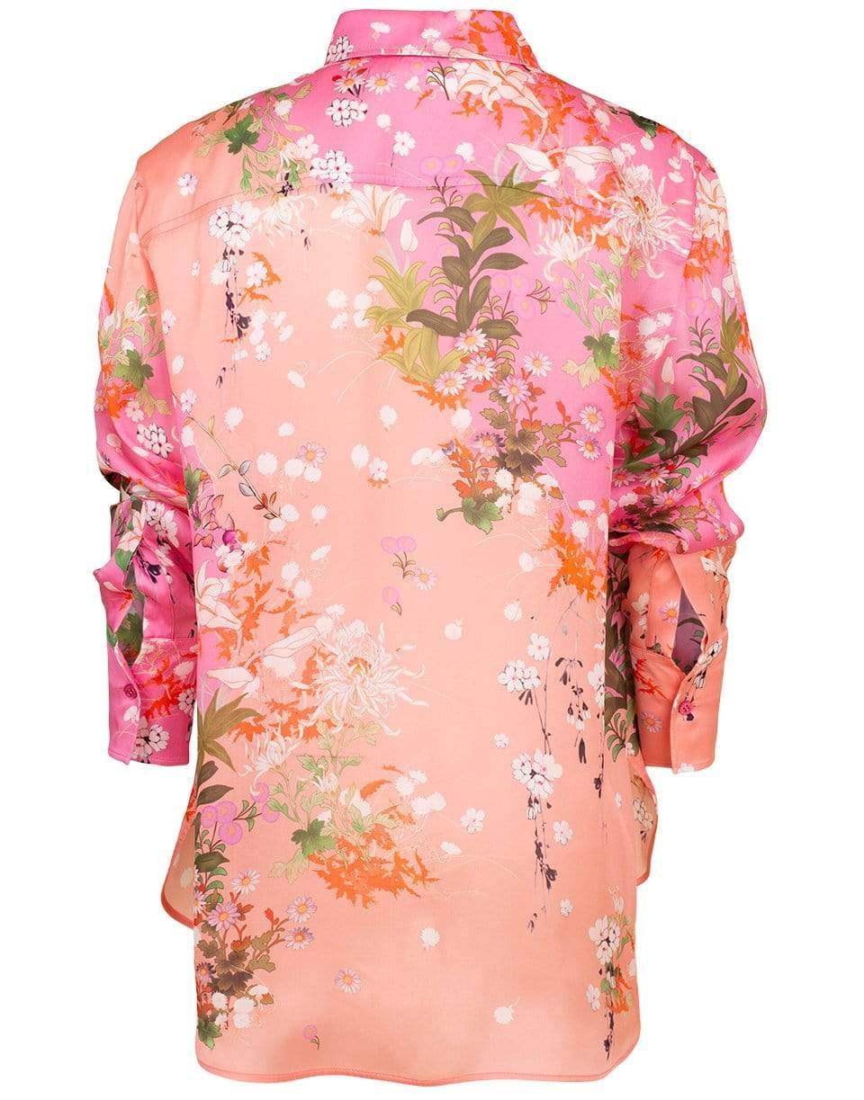 GIVENCHY-Sakura Print Button Down Shirt-