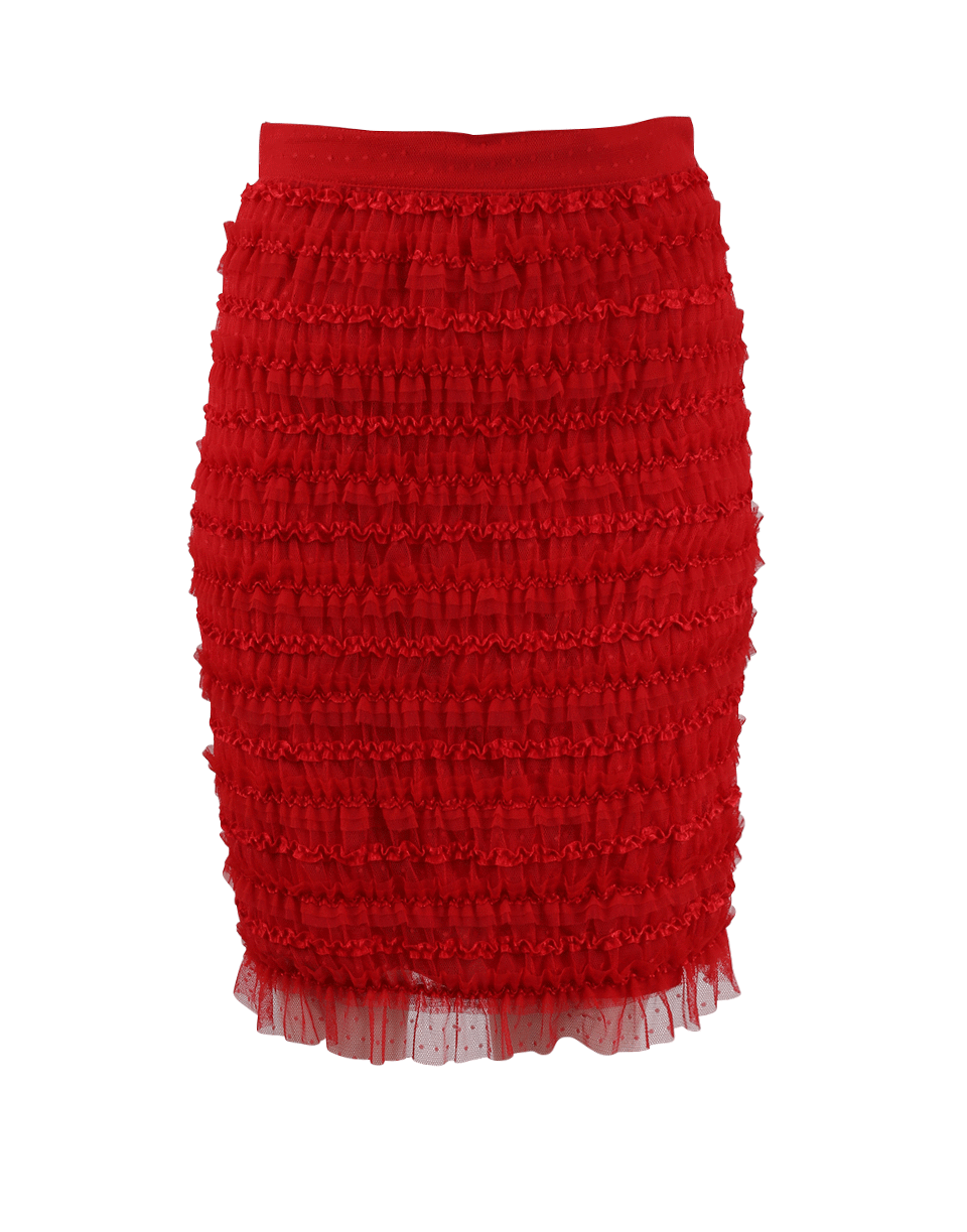 GIVENCHY-Tulle Ruched Skirt-