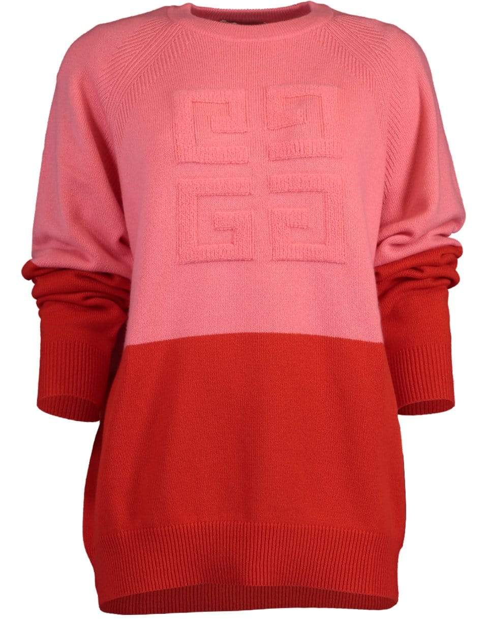 GIVENCHY-Bi-Color Crewneck Sweater-