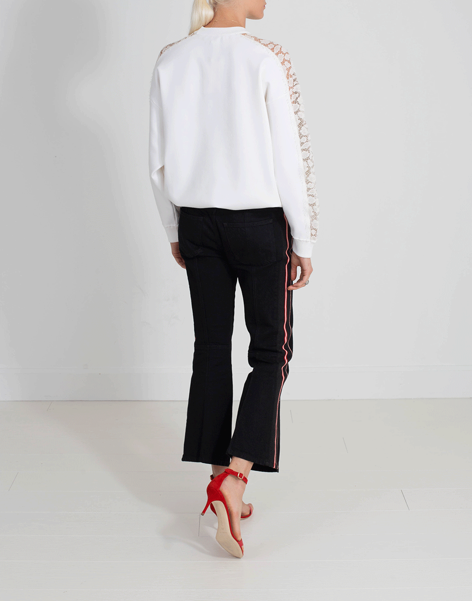 GIVENCHY-Lace Insert Sweater-
