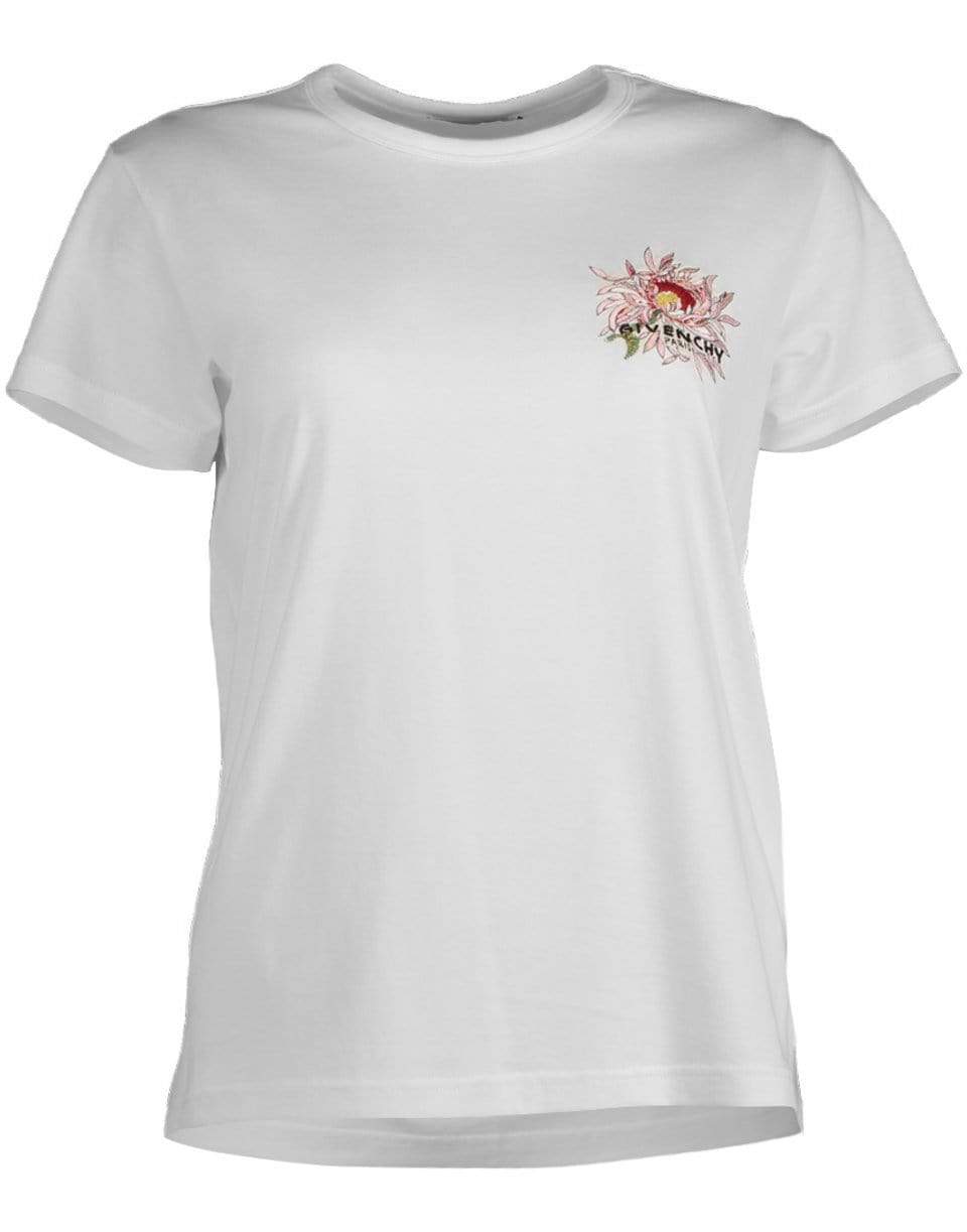 Embroidered White T-Shirt CLOTHINGTOPT-SHIRT GIVENCHY   