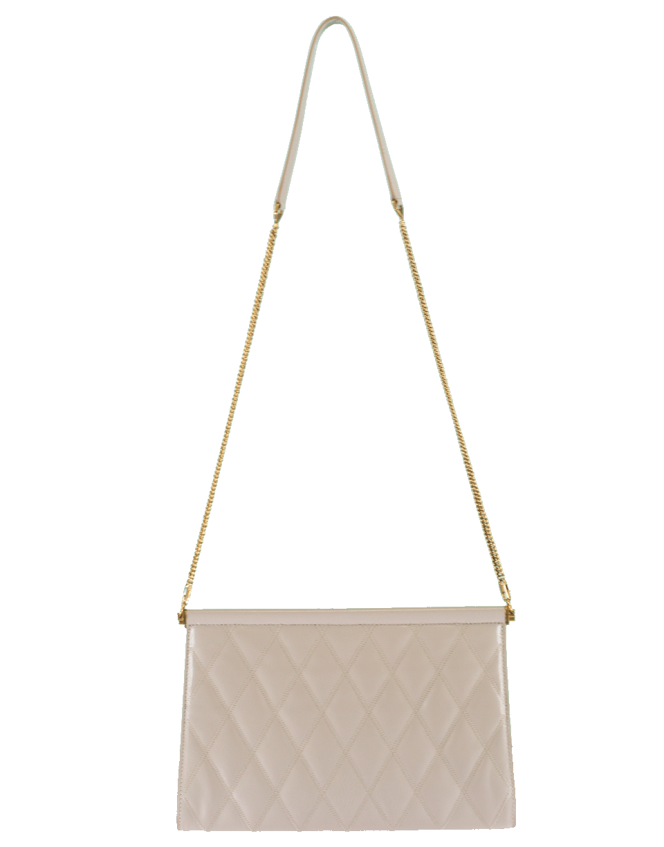 GIVENCHY-Gem Quilted Tassel Clutch-NATURAL