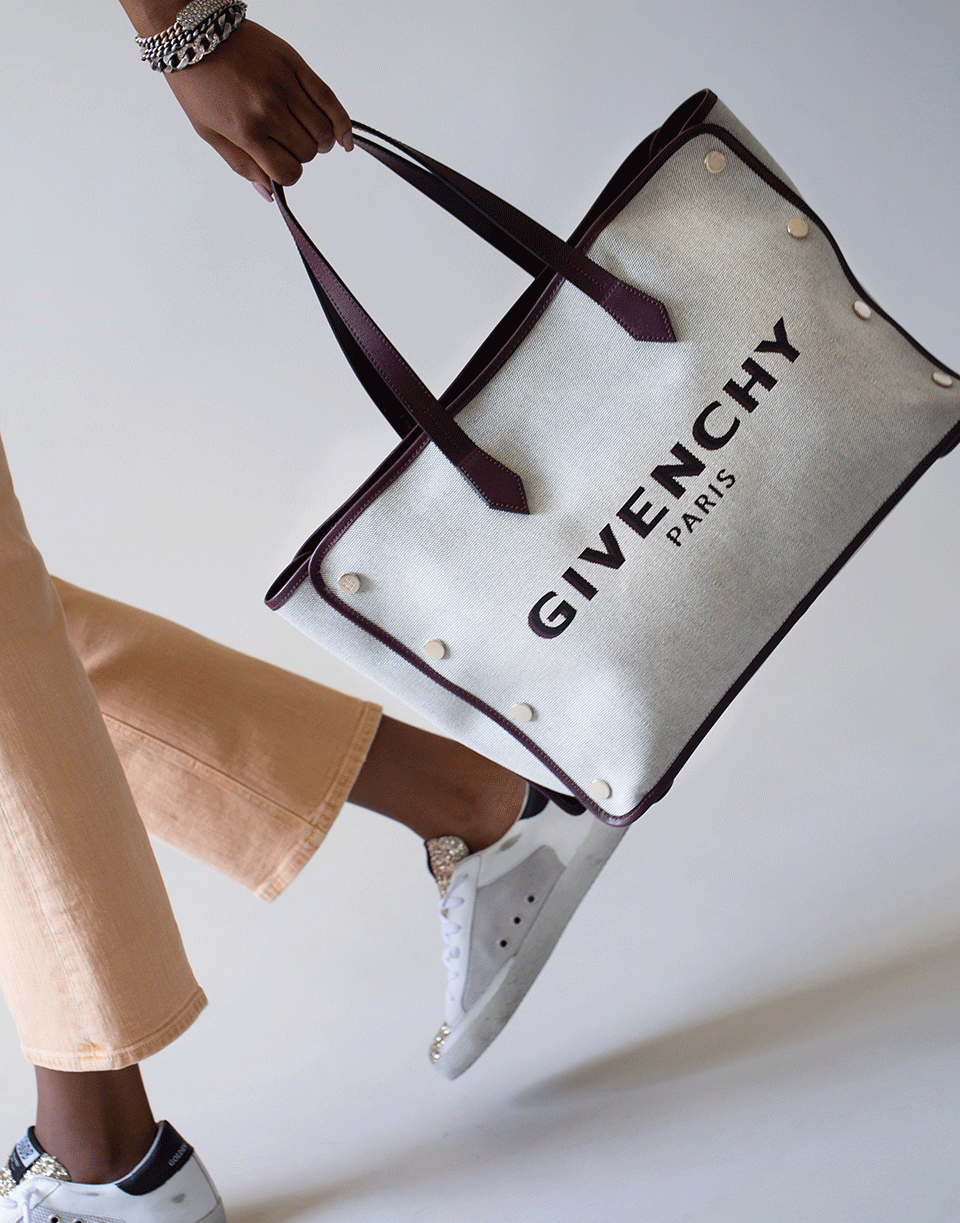 GIVENCHY-Aubergine Bond Medium Shopper Bag-AUBERGINE