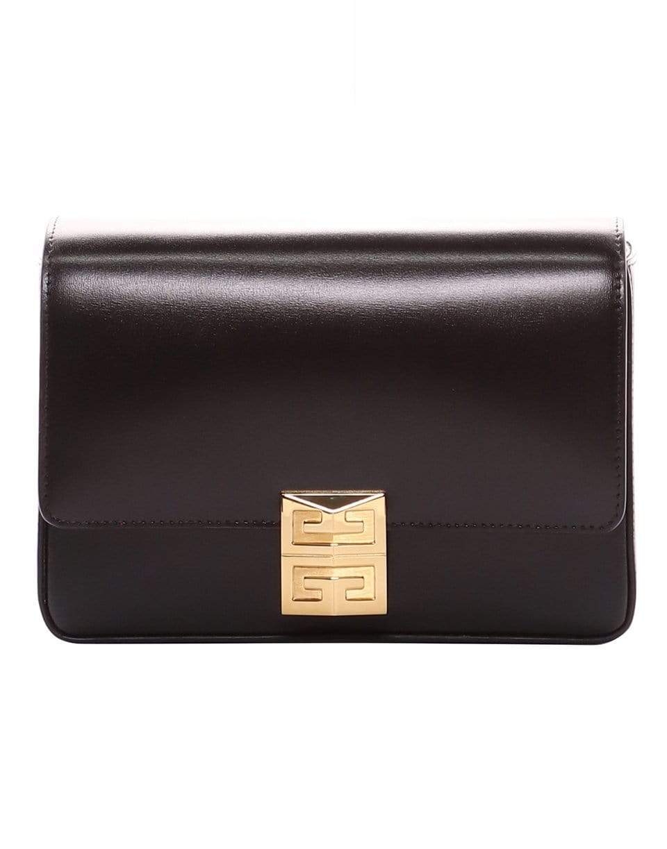 GIVENCHY-Black Medium 4G Box Leather Bag-BLACK