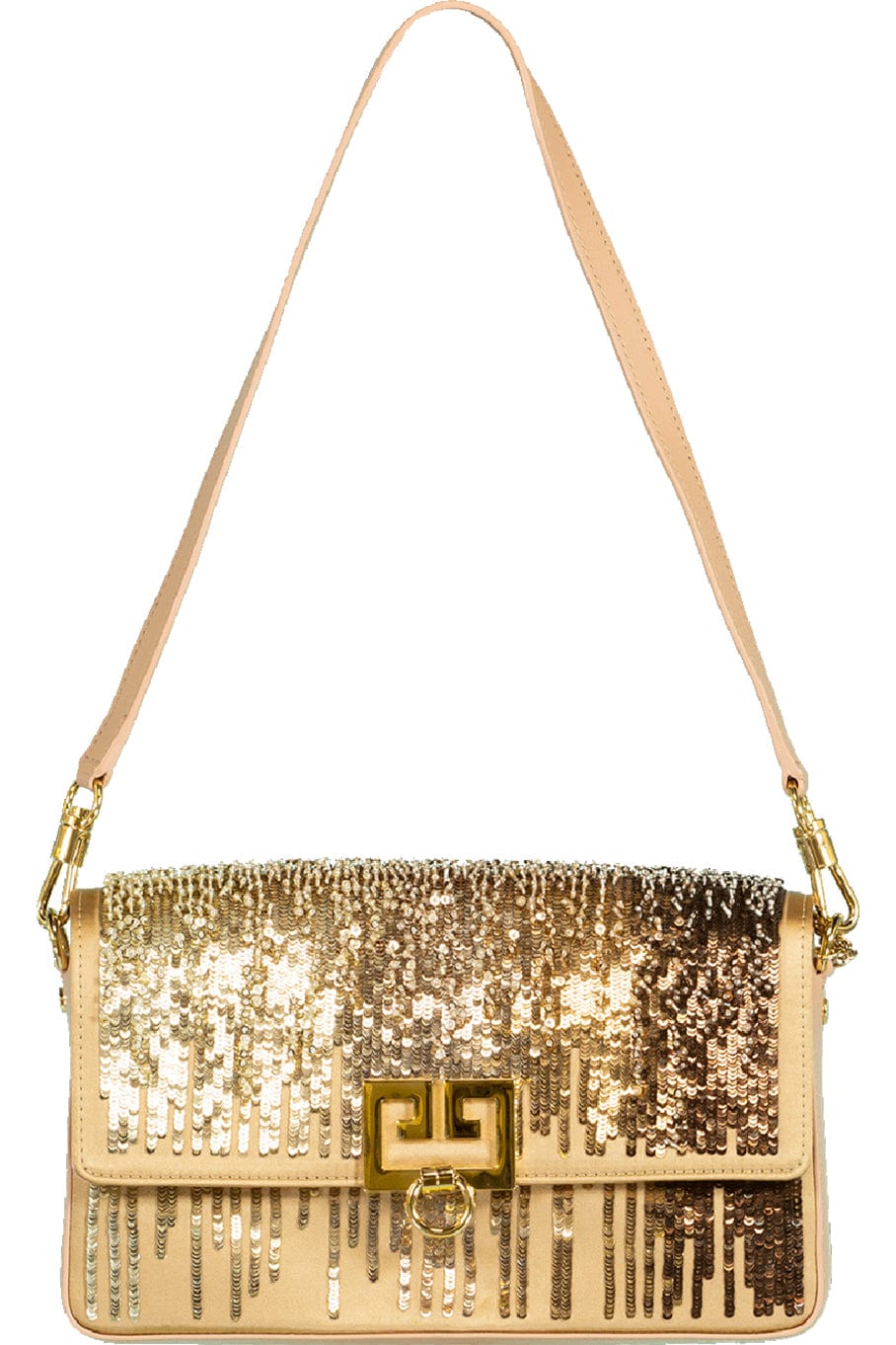 GIVENCHY-Gold Charm Shoulder Bag-GOLD