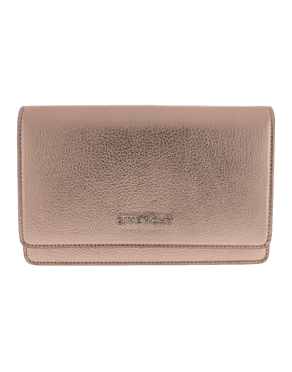 GIVENCHY-Pandora Wallet With Metallic Chain-ROSE GOLD