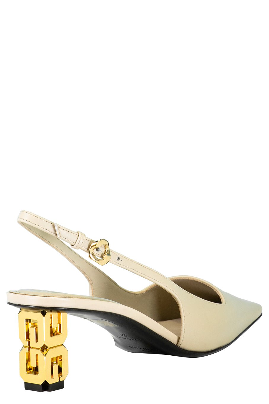 Givenchy, G Cube 50 beige slingback pumps