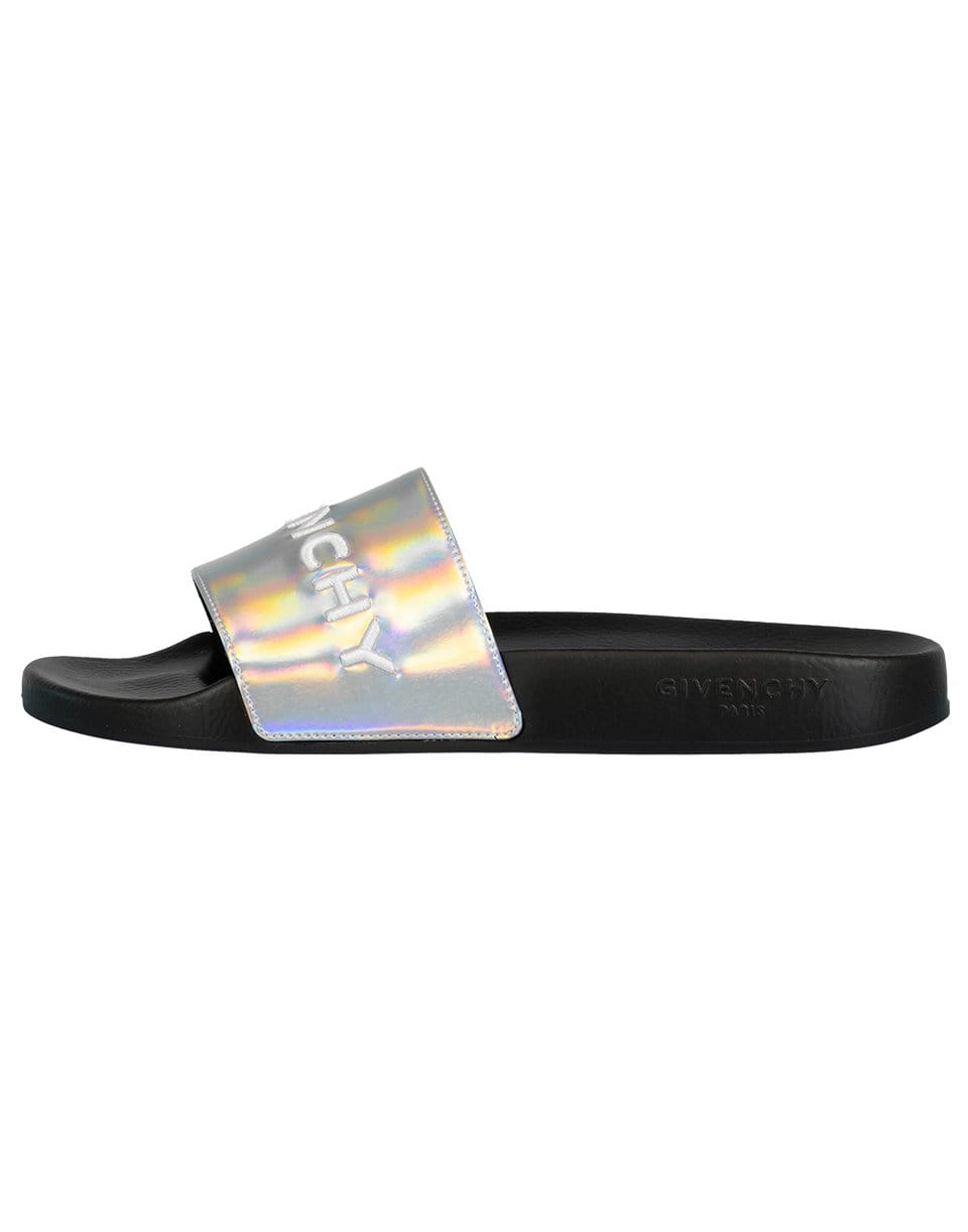 GIVENCHY-Hologram Rubber Slide Sandal-