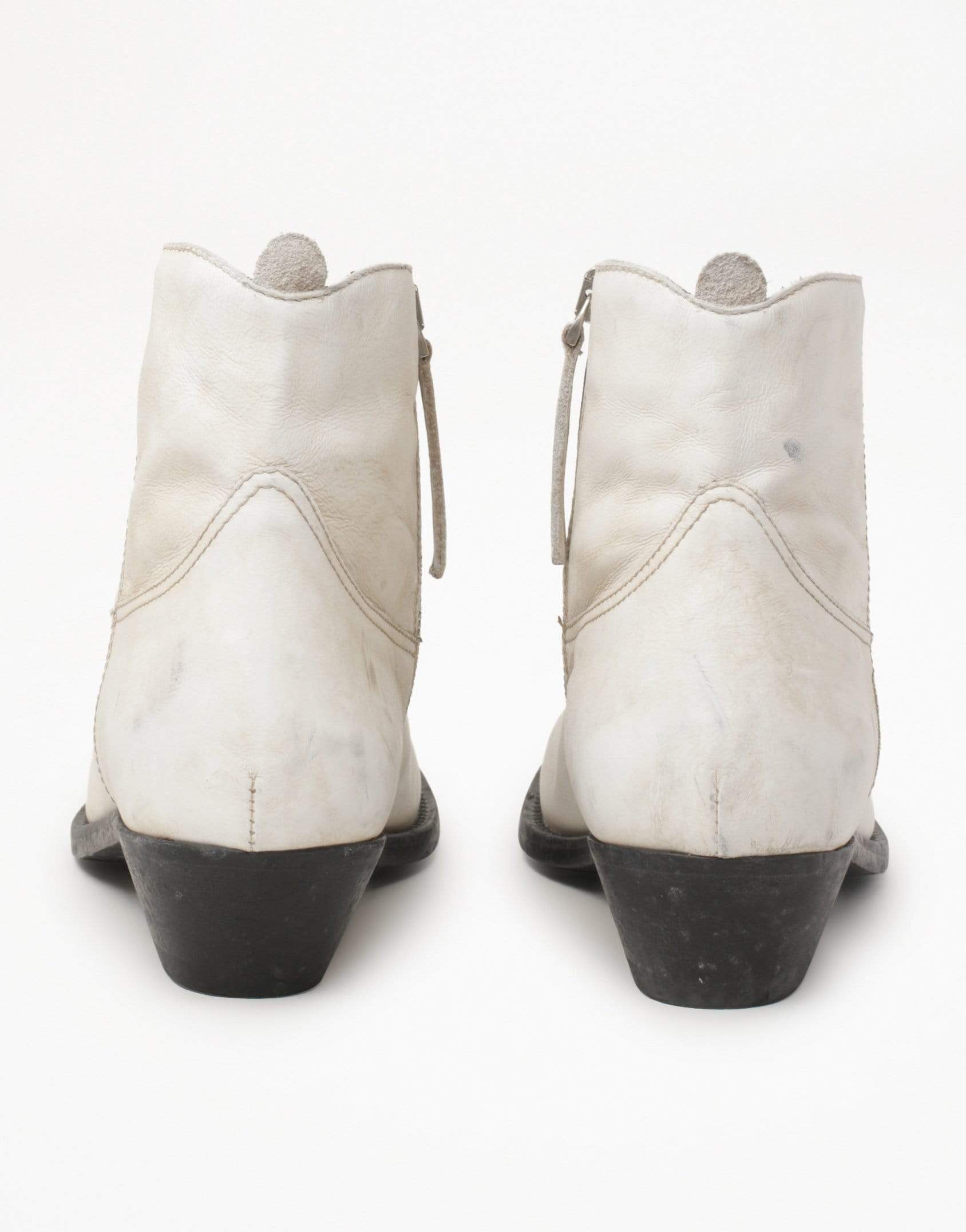 GOLDEN GOOSE-Optic White Young Leather Ankle Boot-