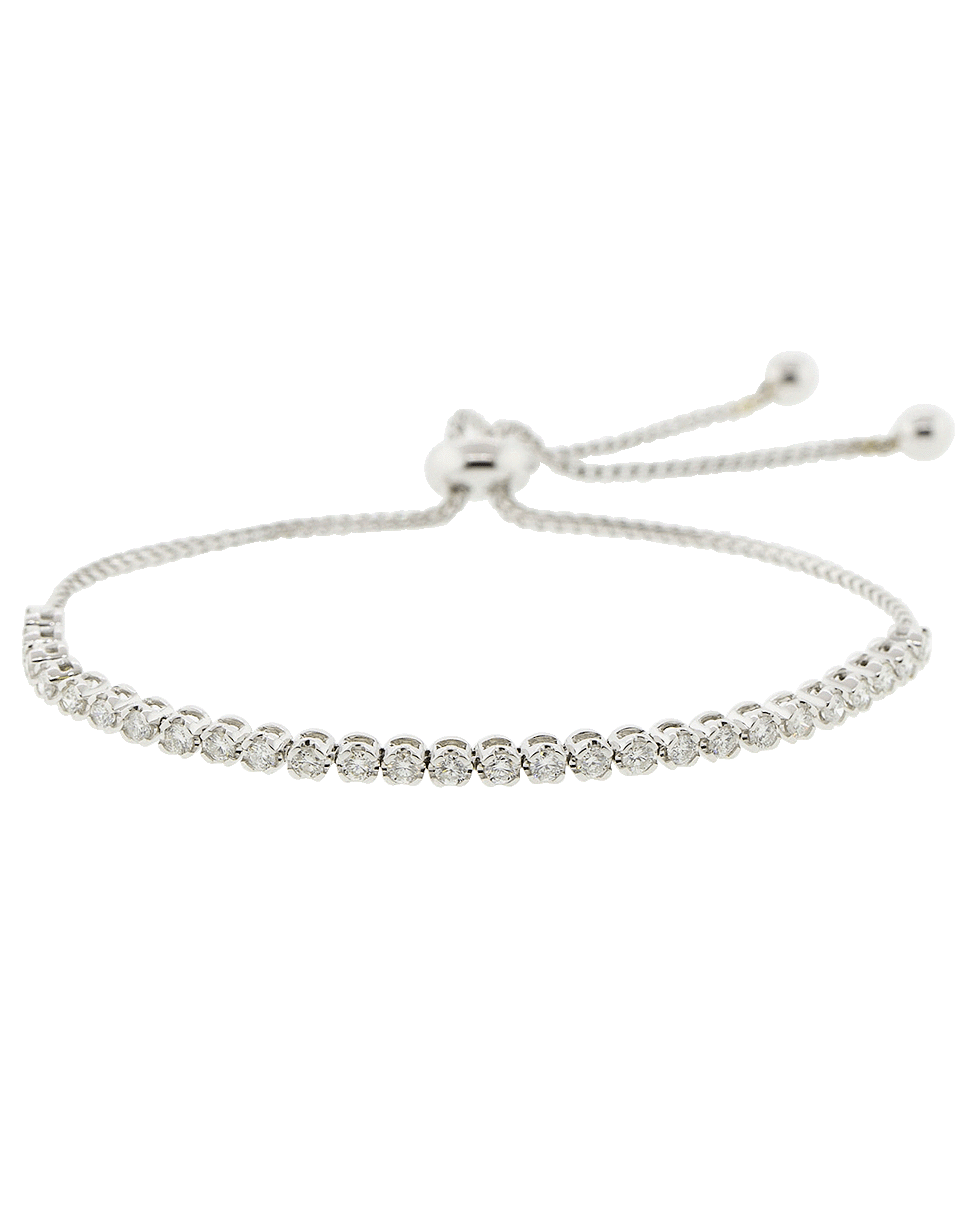 GRAZIELA-White Diamond Bolo Bracelet-WHITE GOLD