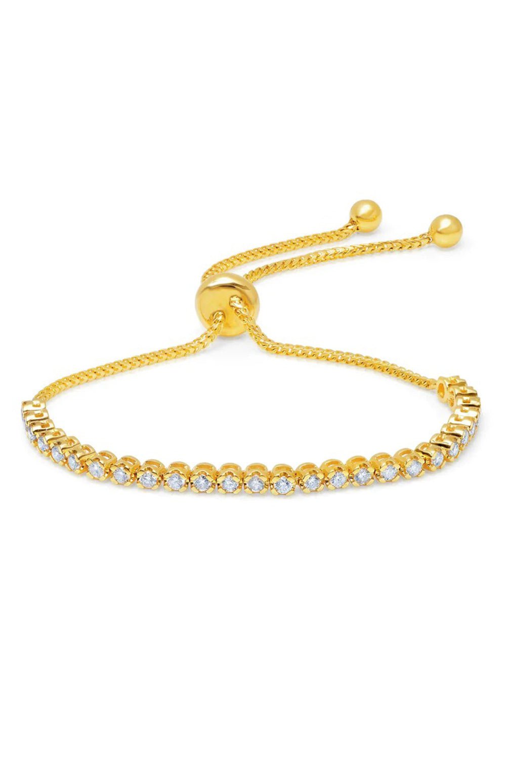 GRAZIELA-Diamond Bolo Bracelet-YELLOW GOLD