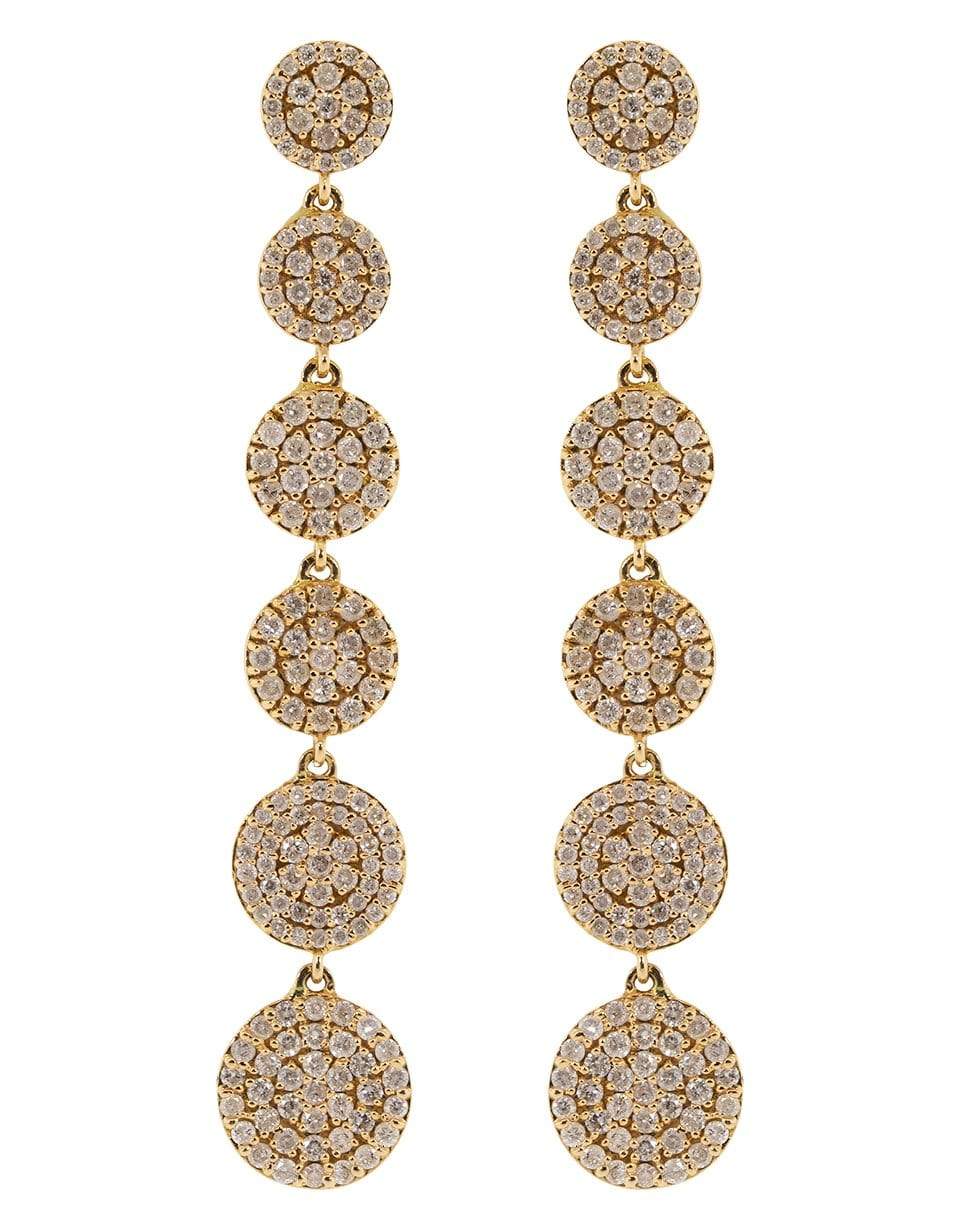 GRAZIELA-Large Diamond Cascade Earrings-ROSE GOLD