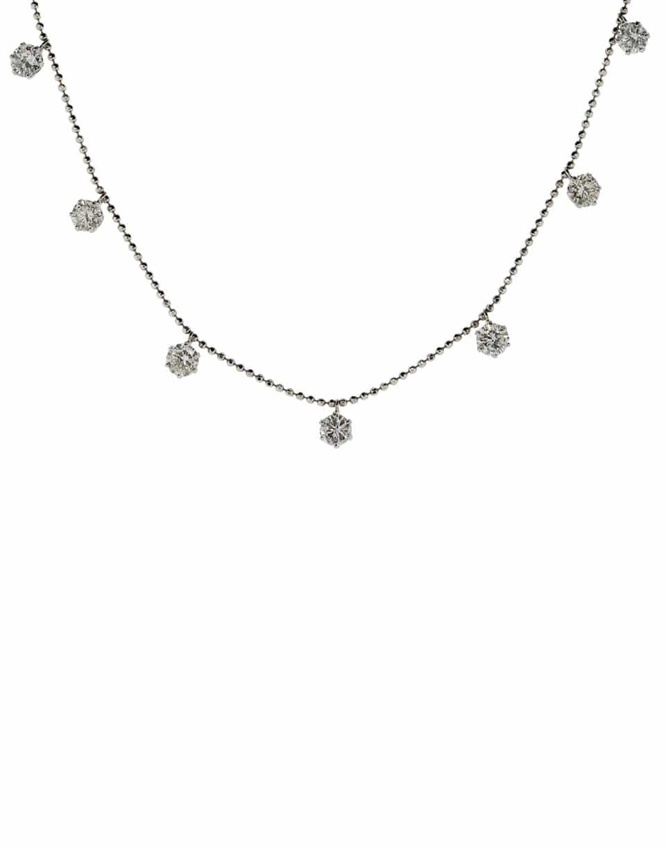 GRAZIELA-Small Floating Diamond Necklace-WHITE GOLD