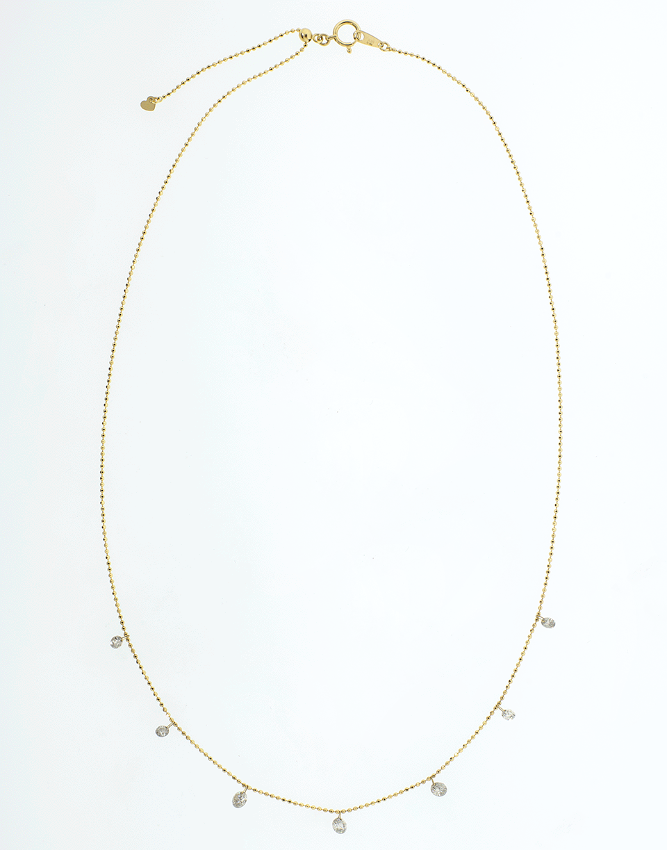 GRAZIELA-Small Floating Diamond Necklace-YELLOW GOLD