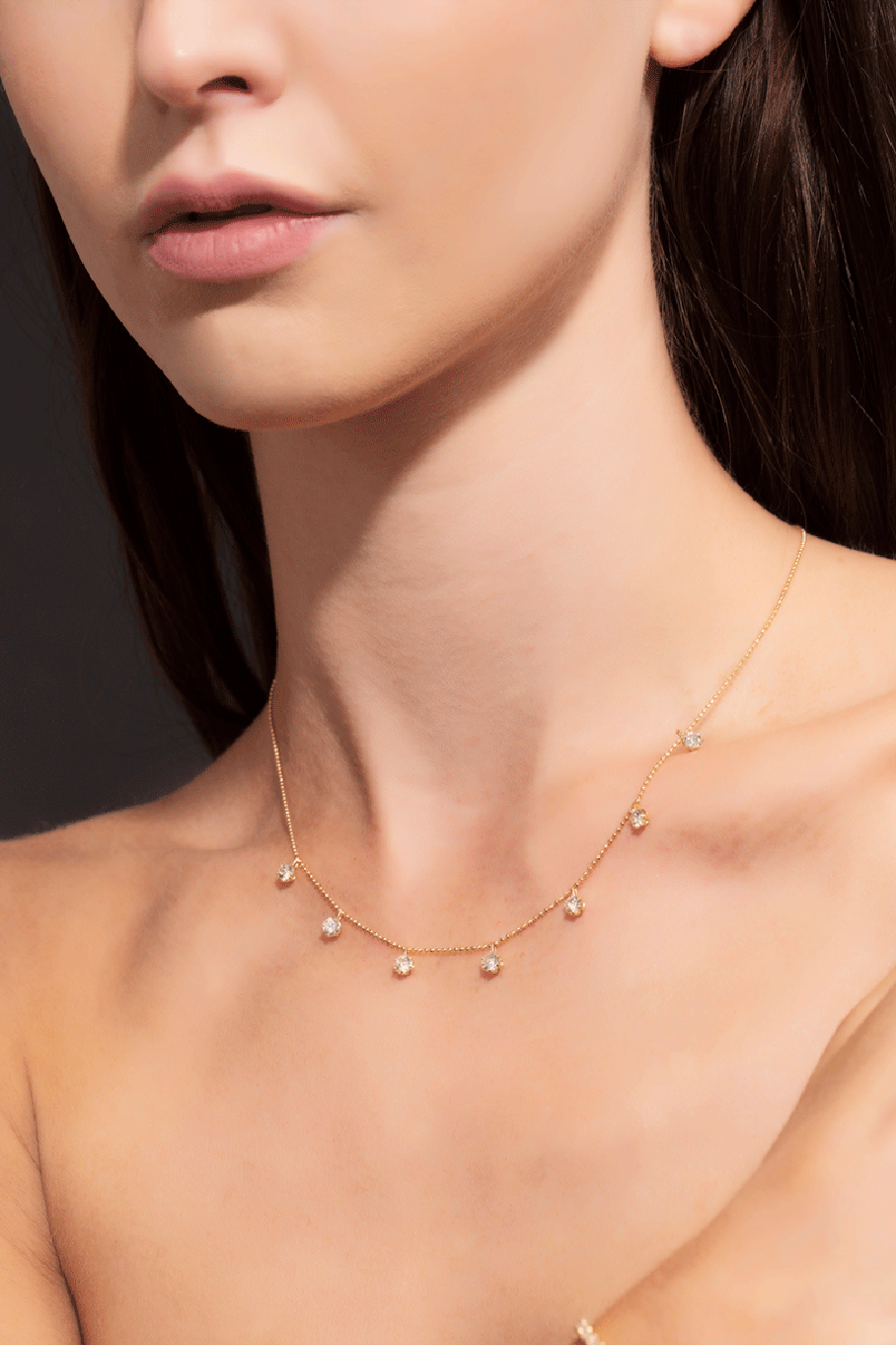 Fine White Gold Floating Diamond Necklace - ShopperBoard