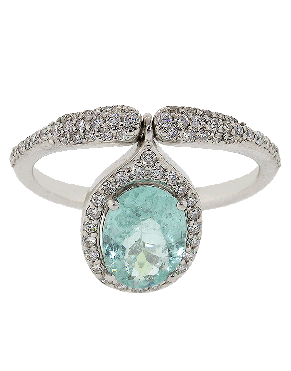 GRAZIELA-Something Blue Paraiba Tourmaline Charm Ring-WHITE GOLD