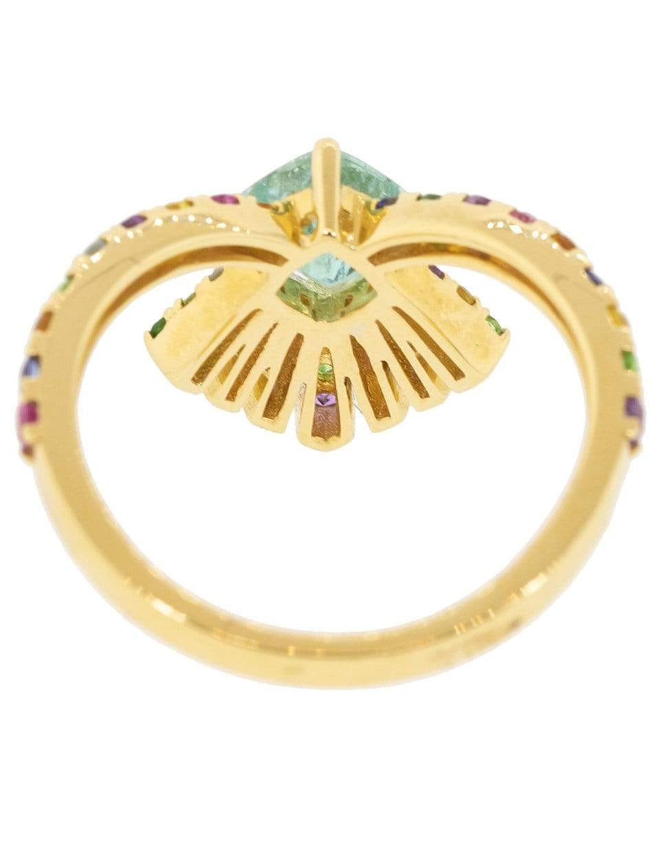 GRAZIELA-Tourmaline, Sapphire, Amethyst and Tsavorite Ring-YELLOW GOLD