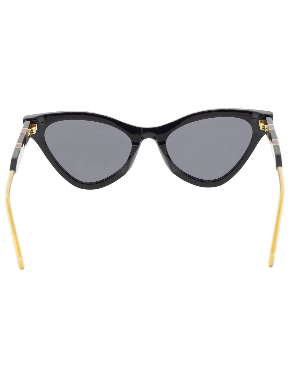 GUCCI-Black and Grey Cat-Eye Sunglasses-BLK/GRY