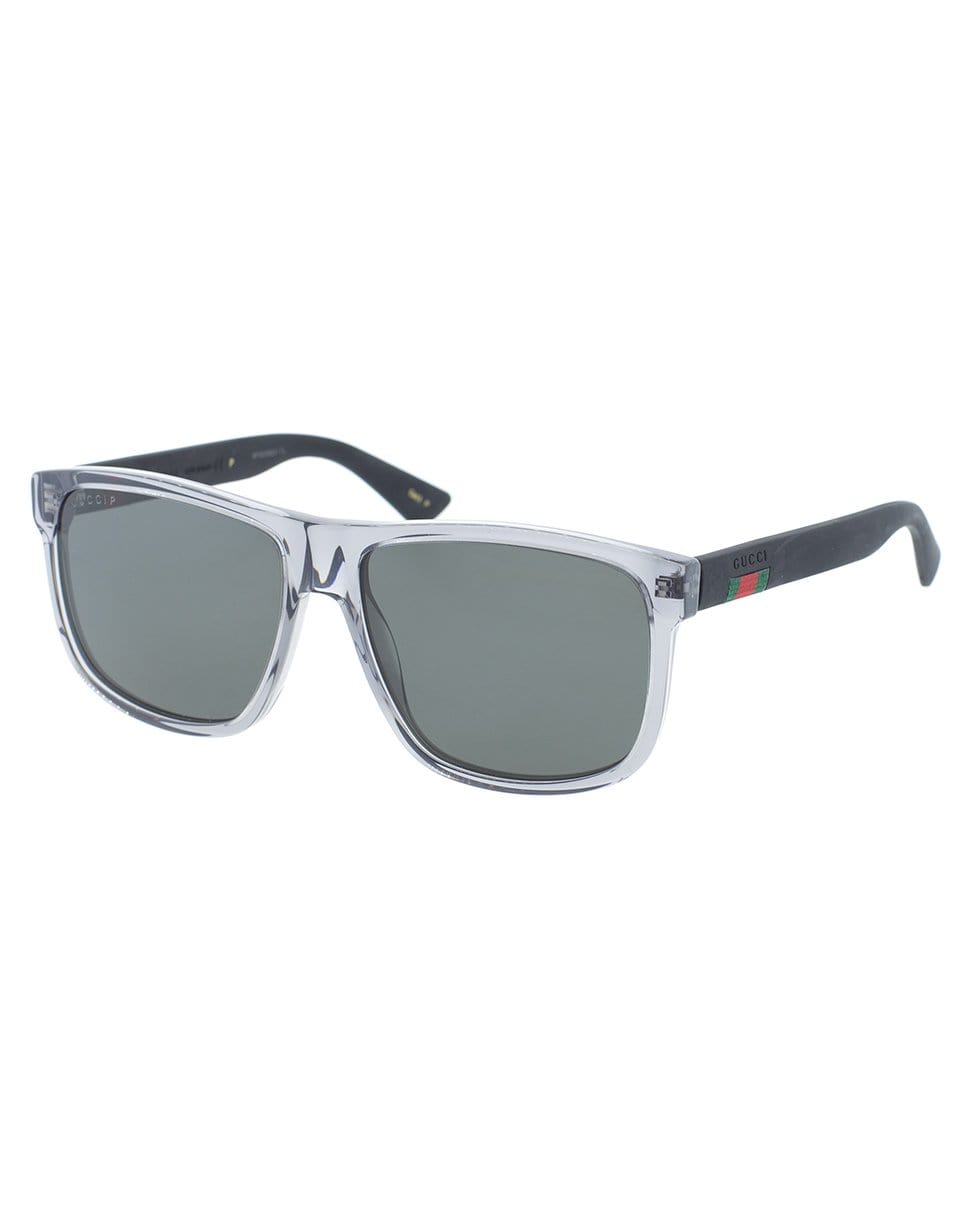 GUCCI-Grey Rectangle Sunglasses-GREY