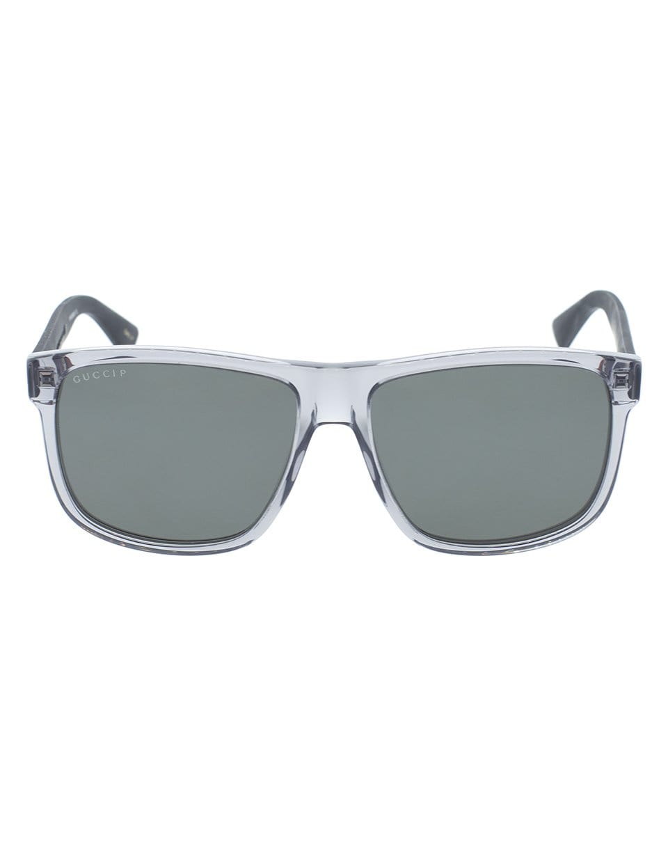 GUCCI-Grey Rectangle Sunglasses-GREY