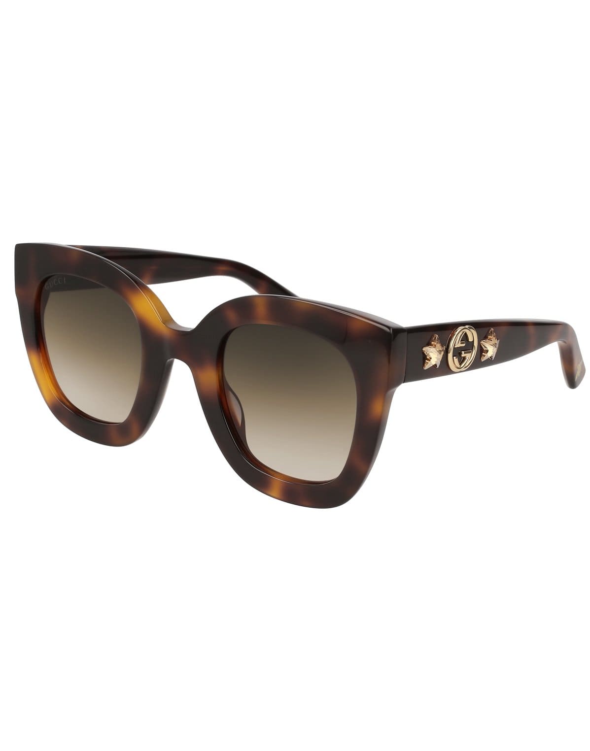 GUCCI-Brown Gradient Square Sunglasses - GG0208S-HAVANA