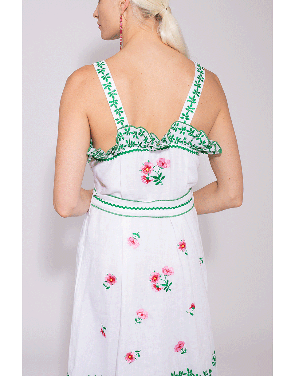 GUL HURGEL-Embroidered Floral Tank Midi Dress-