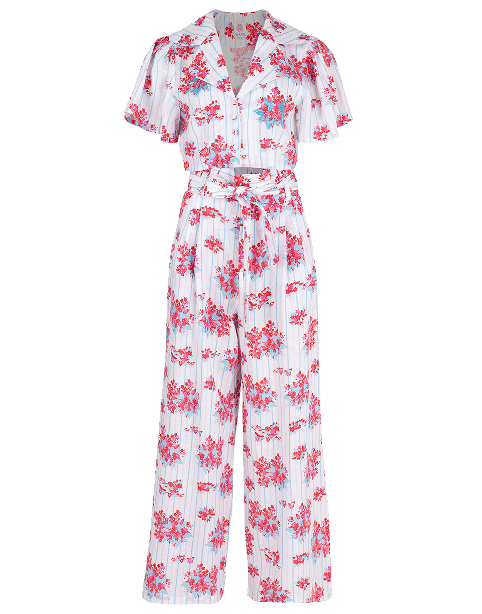 GUL HURGEL-Floral Print Pant & Shirt Set-
