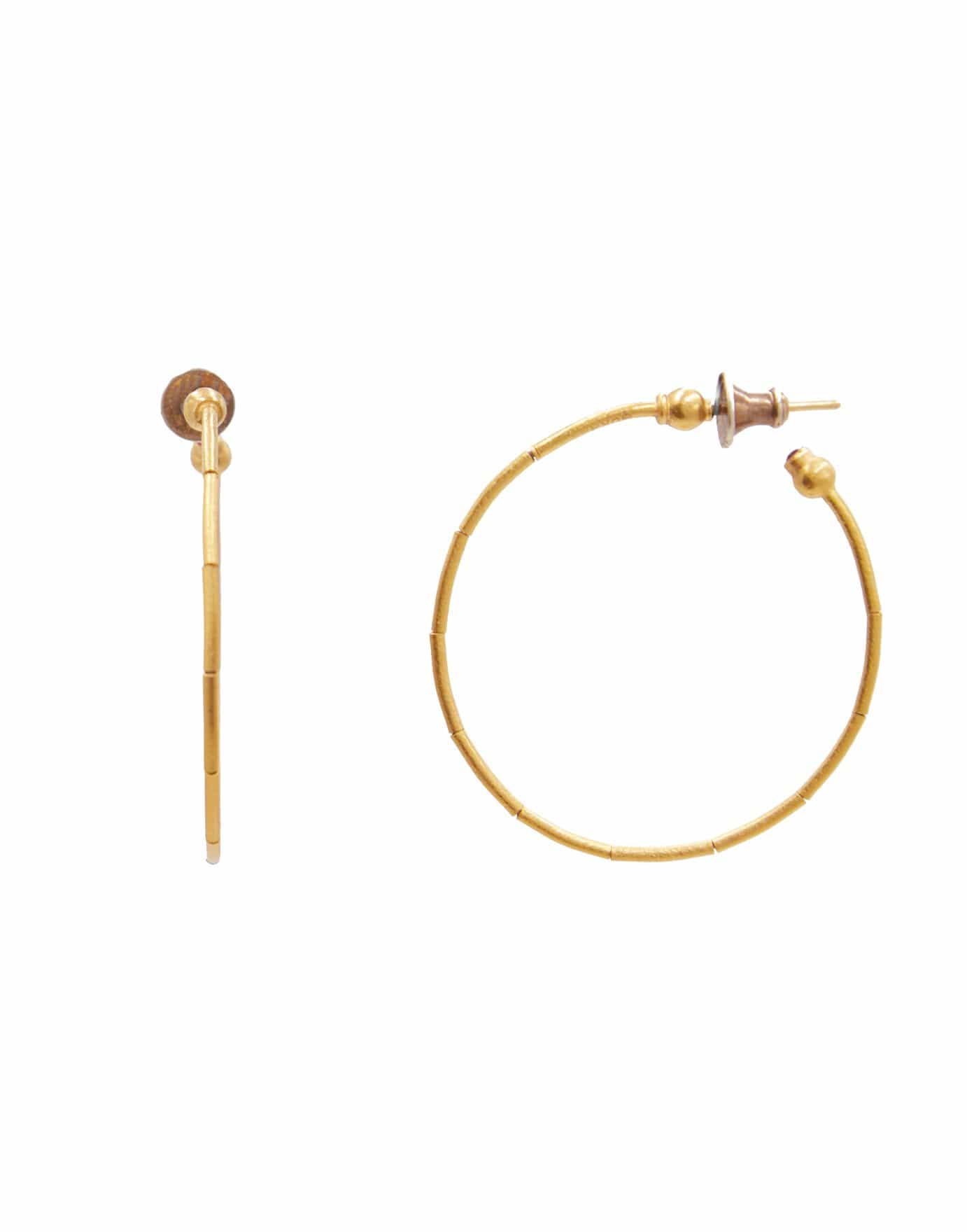 GURHAN-Rain Gold Hoop Earrings-YELLOW GOLD