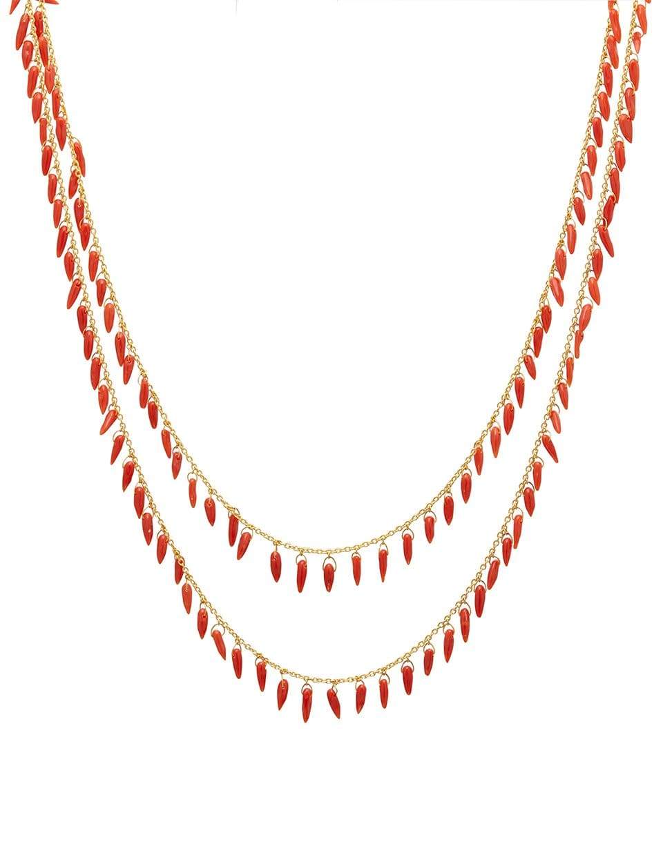 GURHAN-Dew Hue Coral Charm Necklace-YELLOW GOLD