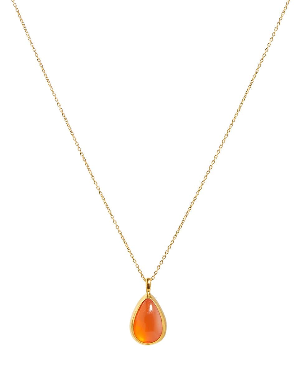 GURHAN-Rune Fire Opal Pendant Necklace-YELLOW GOLD