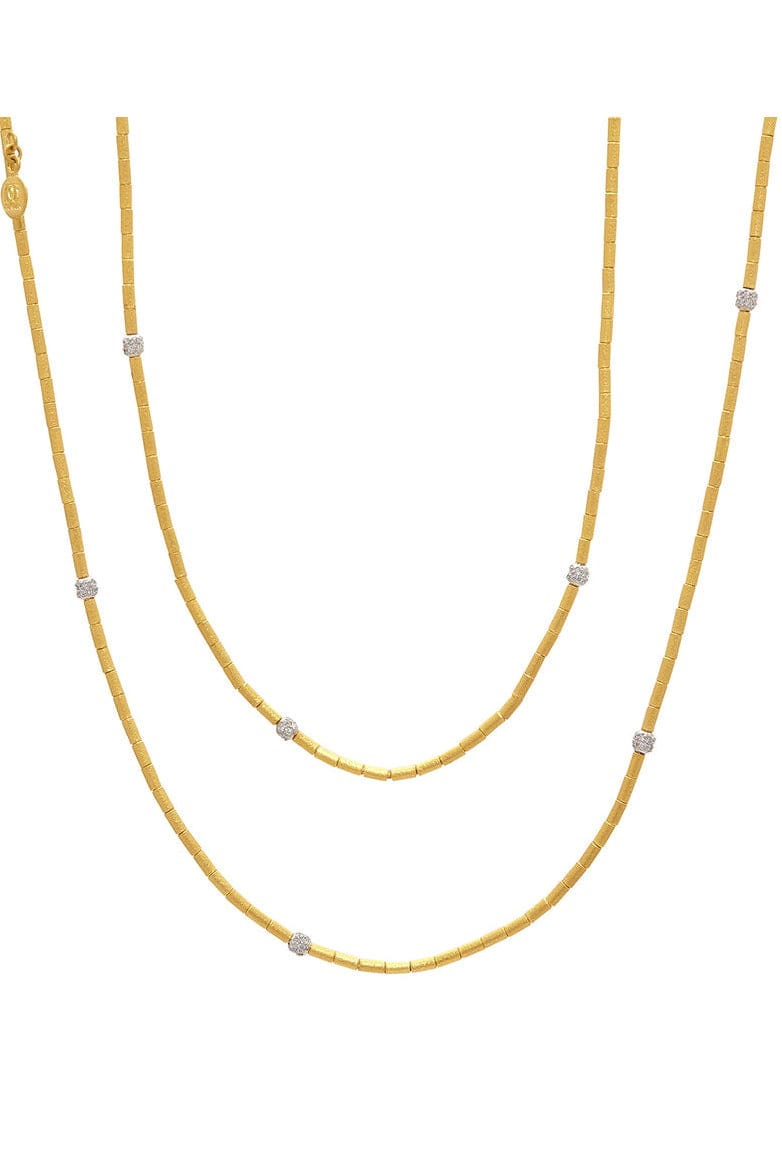 GURHAN-Vertigo Diamond Single Strand Necklace-YELLOW GOLD