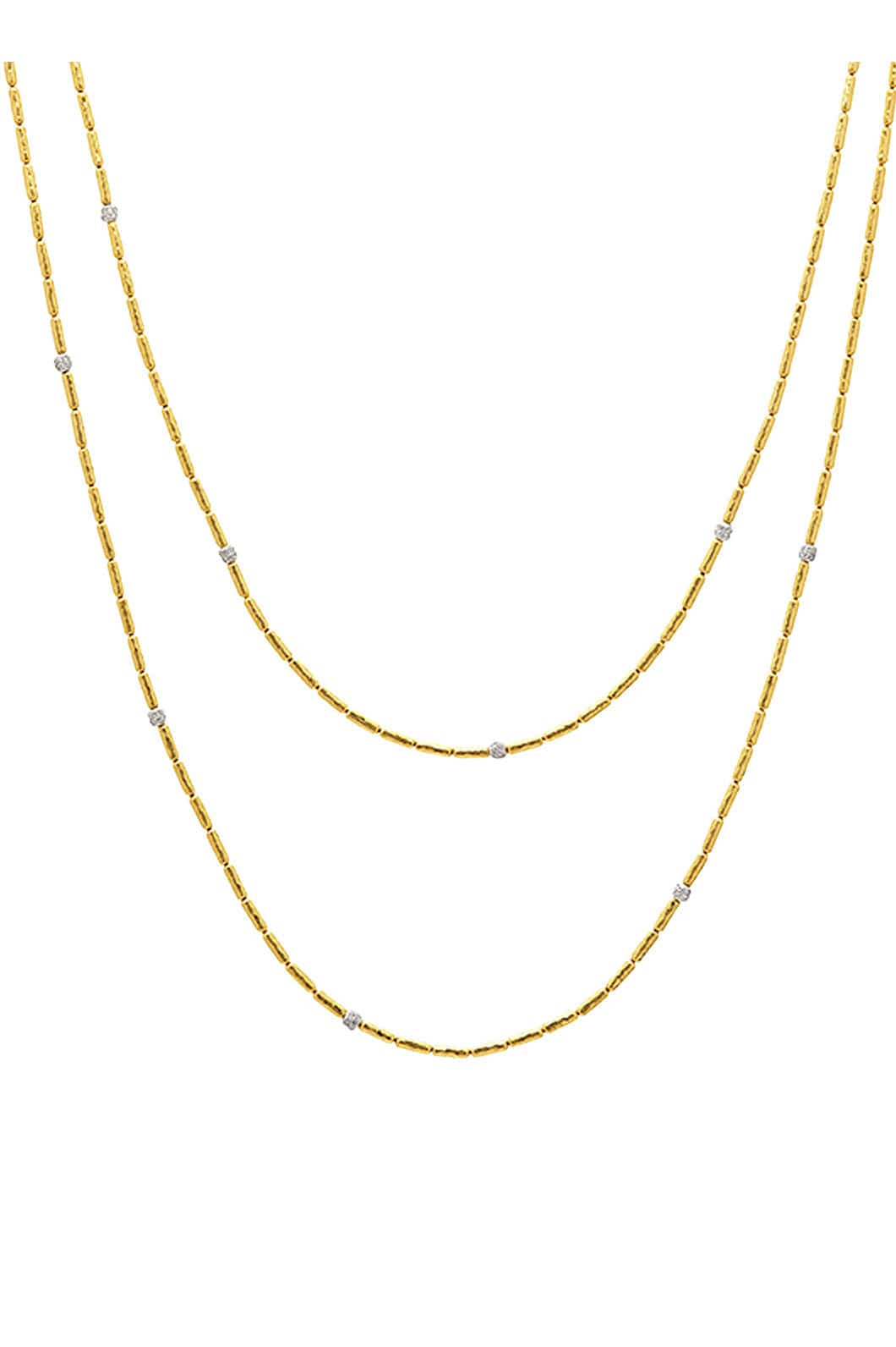 GURHAN-Vertigo Pave Diamond Single Strand Necklace-YELLOW GOLD