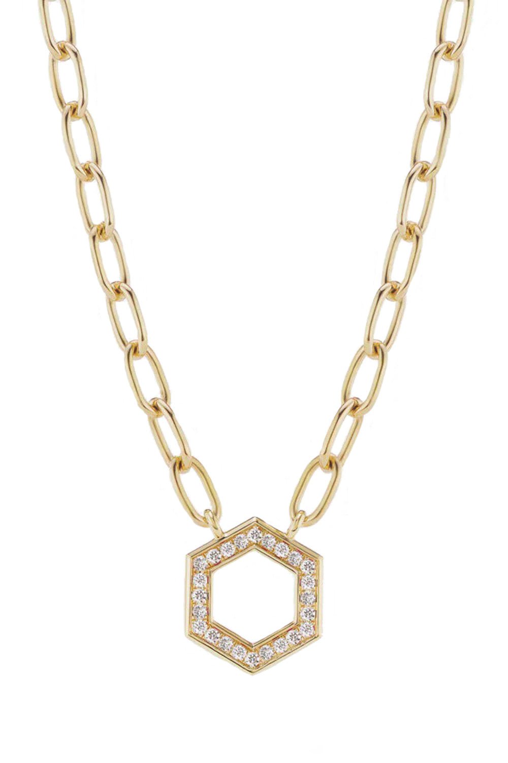 HARWELL GODFREY-Diamond Foundation Cable Chain Necklace-YELLOW GOLD
