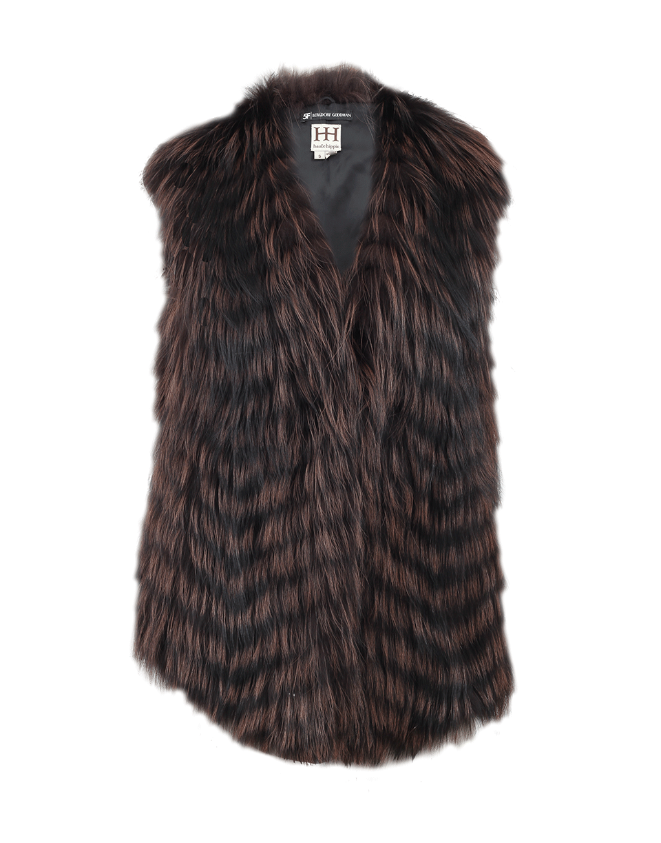 HAUTE HIPPIE-Fox Vest-CHOCOLAT