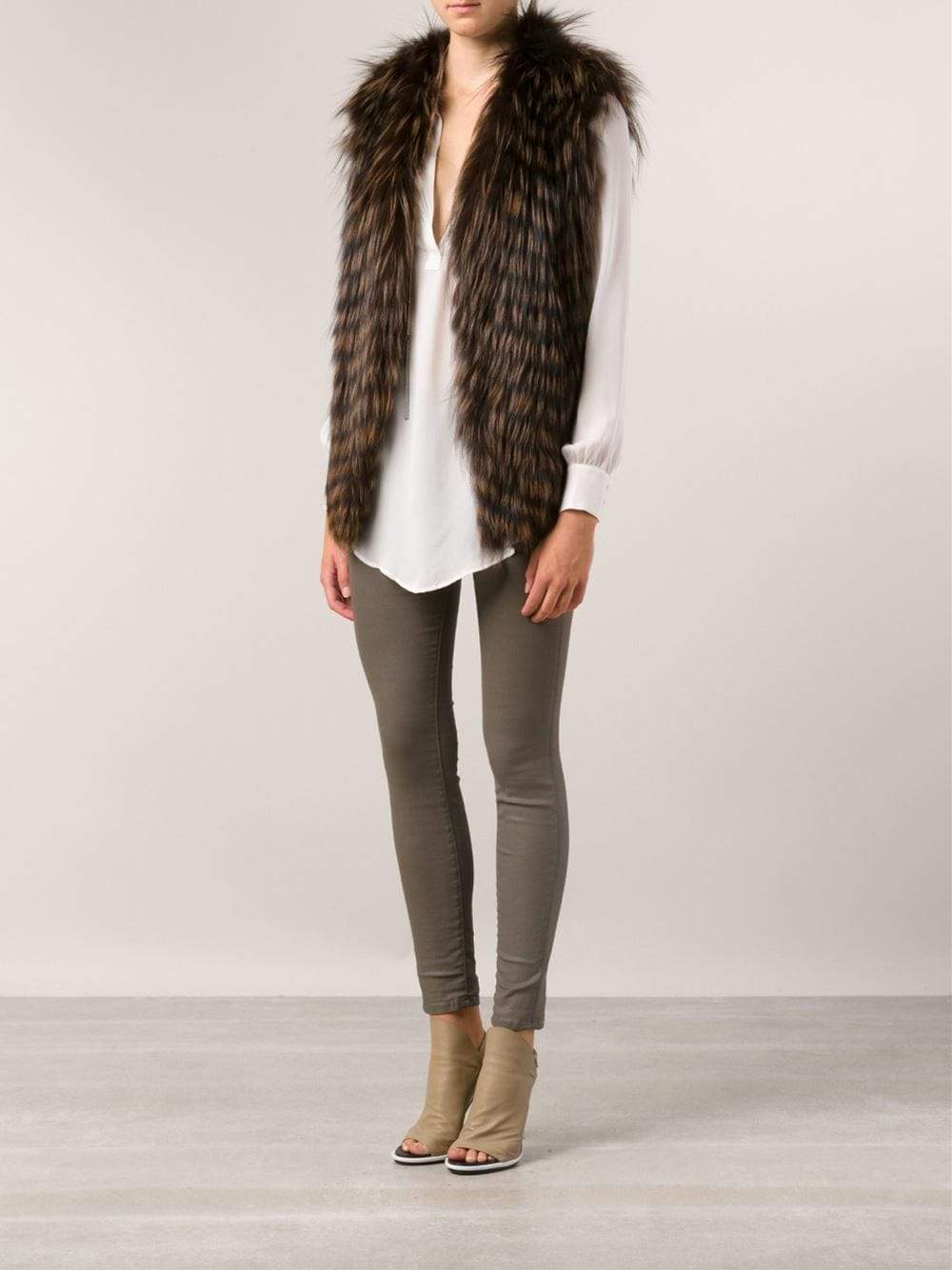 HAUTE HIPPIE-Fox Vest-CHOCOLAT