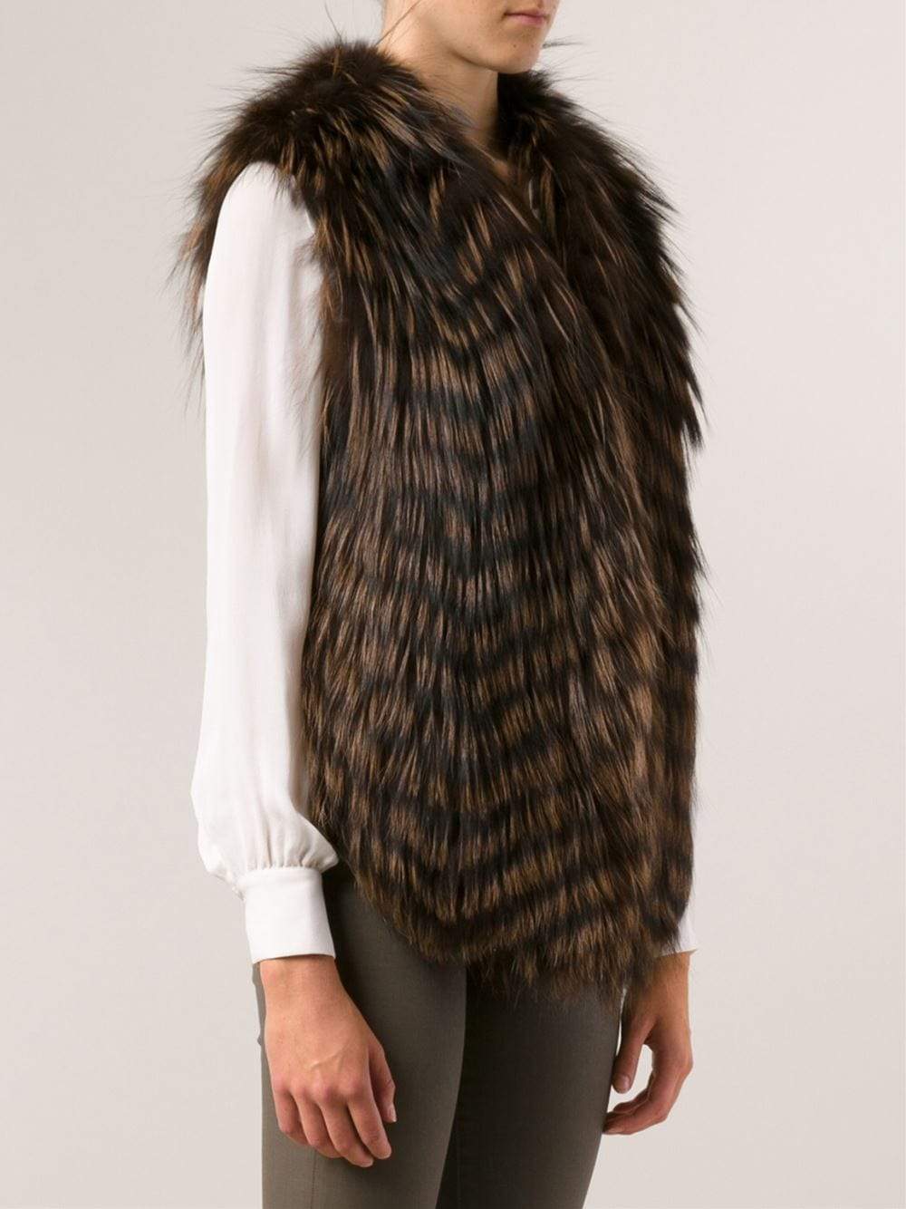 HAUTE HIPPIE-Fox Vest-CHOCOLAT