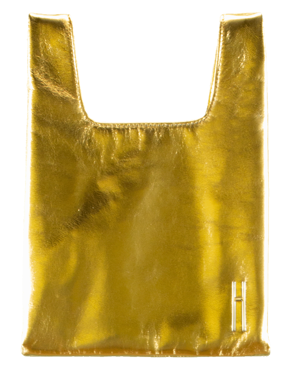 HAYWARD LUXURY-Foiled Leather Mini Shopper-GOLD