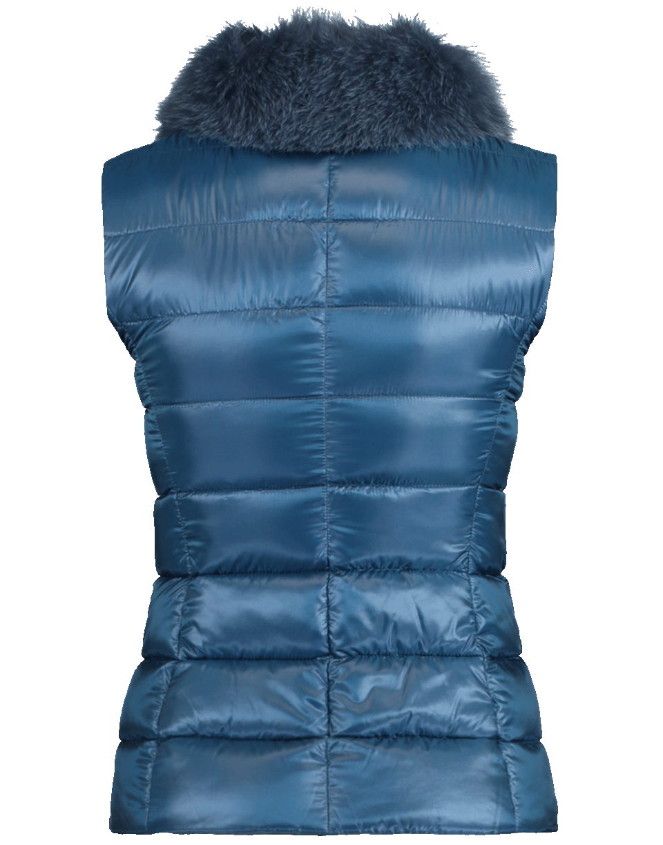 HERNO-Fox Collar Fitted Vest-