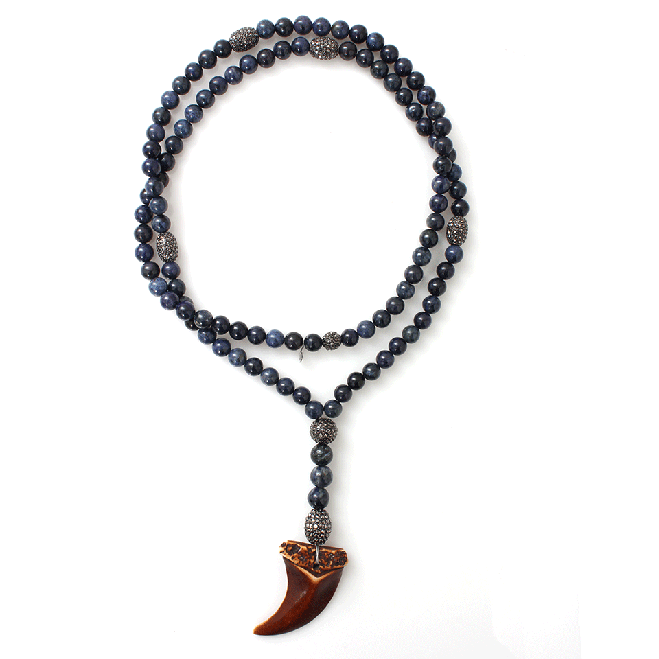 Beaded Necklace With Horn Pendant JEWELRYBOUTIQUENECKLACE O HIPCHIK   