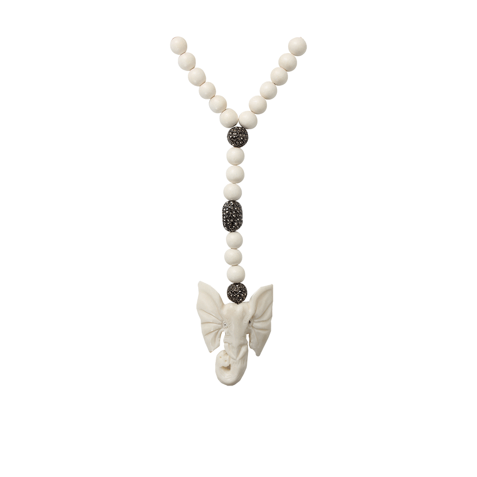 Wood Necklace With Elephant Pendant JEWELRYBOUTIQUENECKLACE O HIPCHIK   