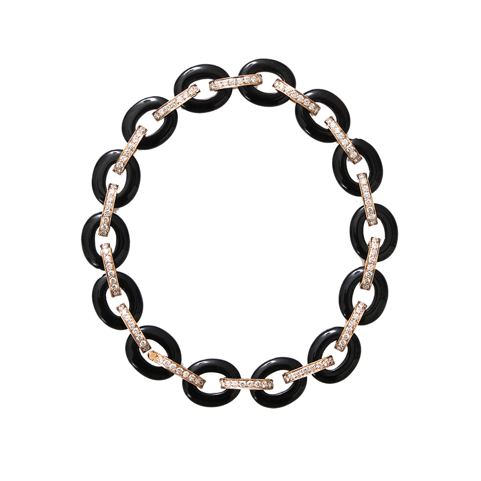 INBAR-Onyx Link Bracelet-ROSE GOLD