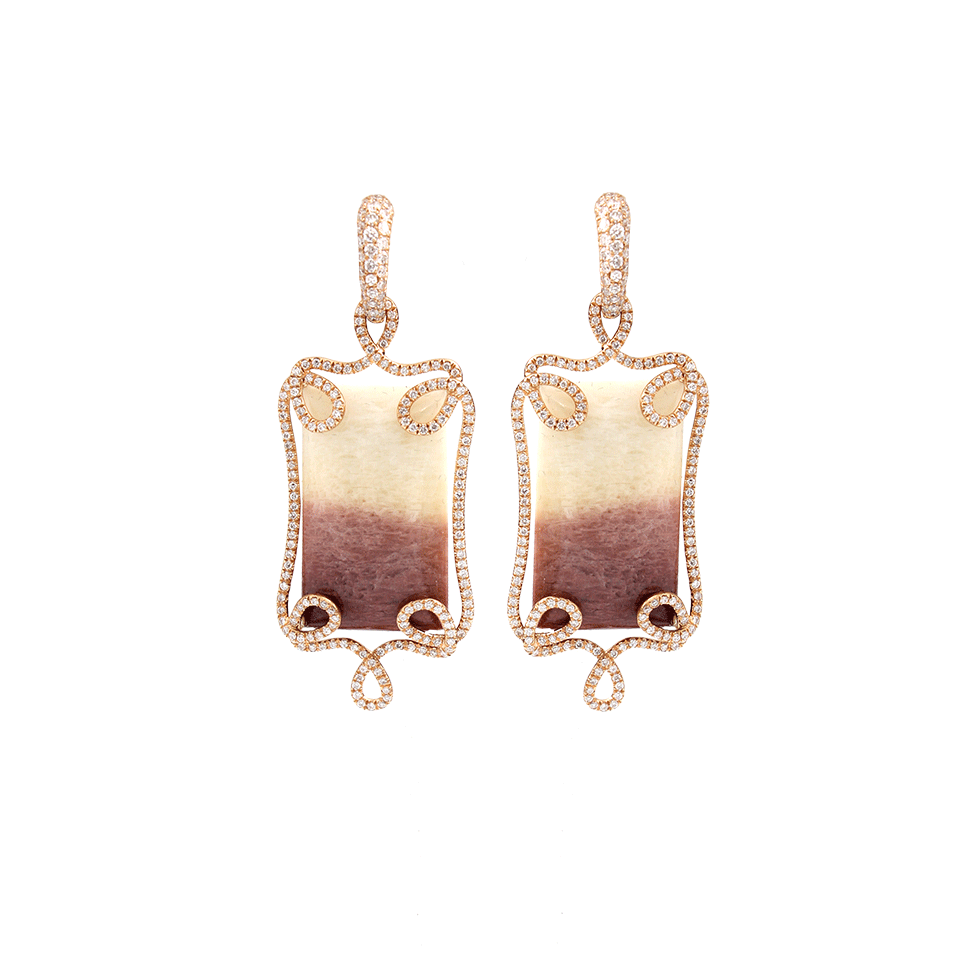 INBAR-Ombre Quartz Earrings-ROSE GOLD