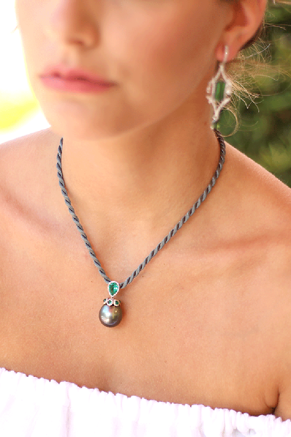 INBAR-Tahitian Pearl Pendant Necklace-ROSE GOLD