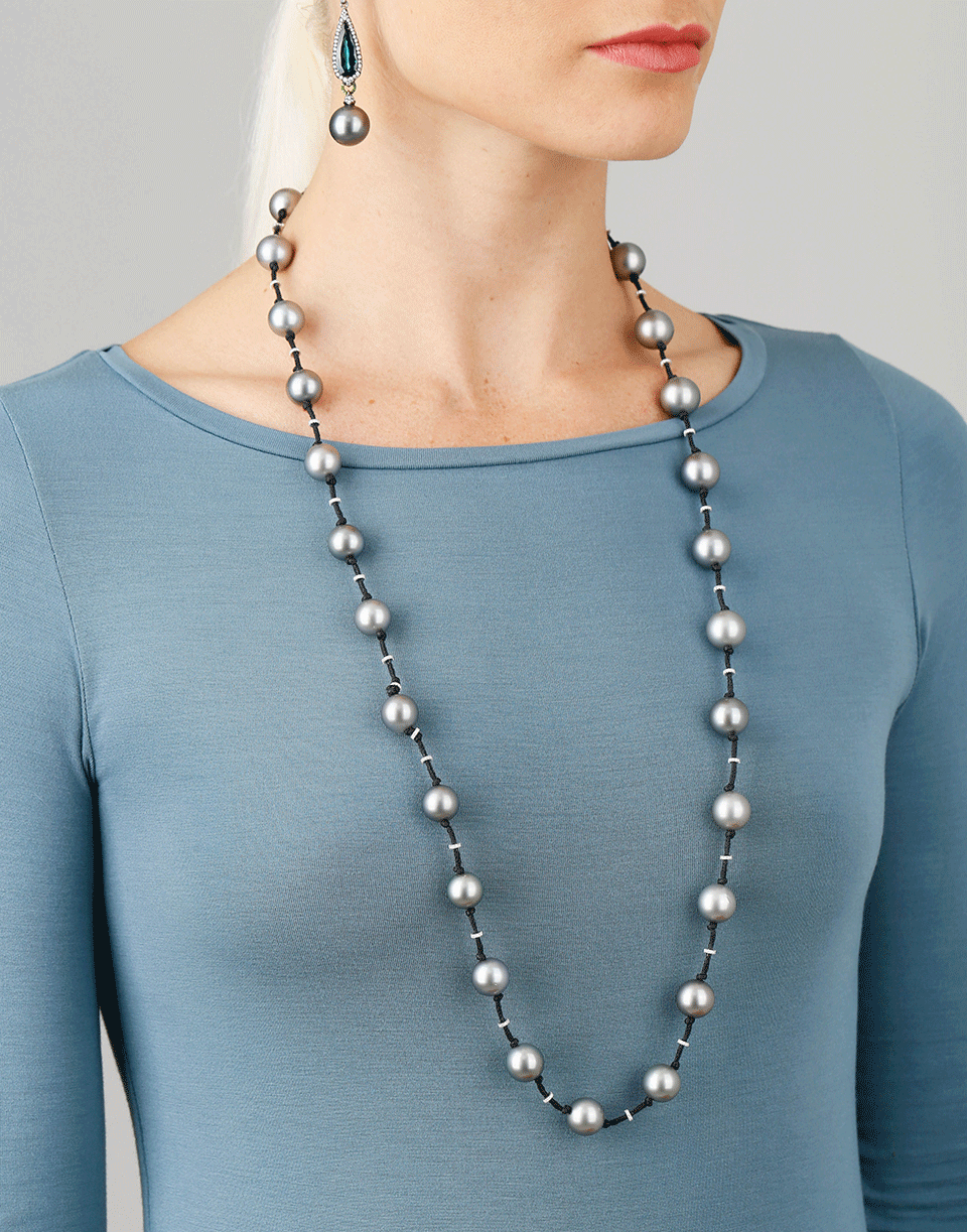 INBAR-Tahitian Pearl Necklace-WHITE GOLD