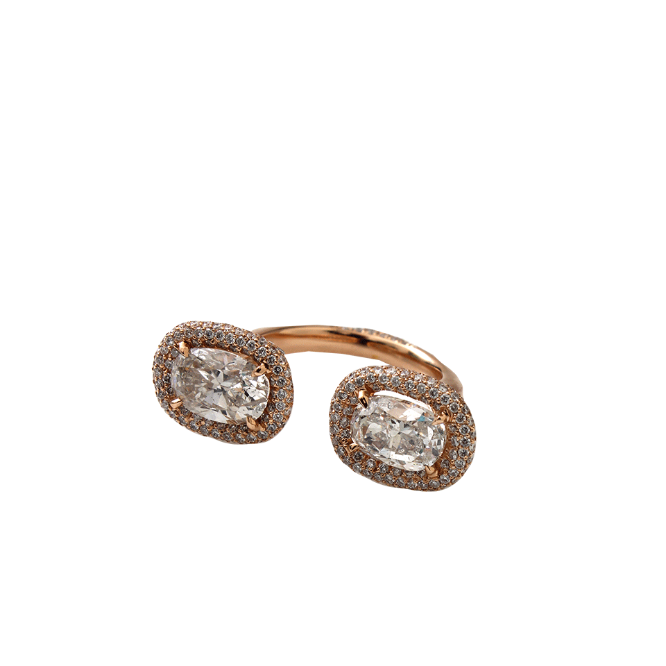 INBAR-Double Diamond Ring-ROSE GOLD