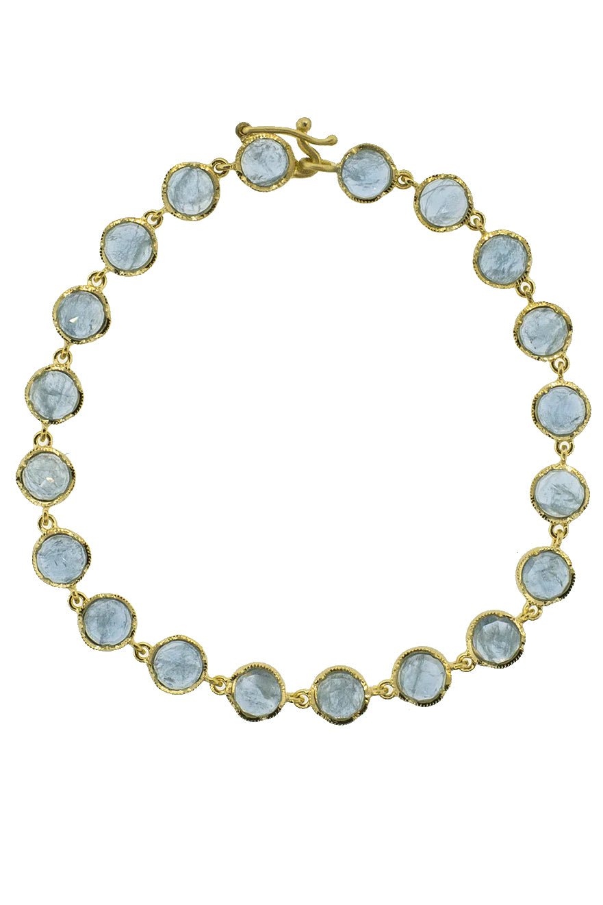 IRENE NEUWIRTH JEWELRY-Fine Aquamarine Bracelet-YELLOW GOLD