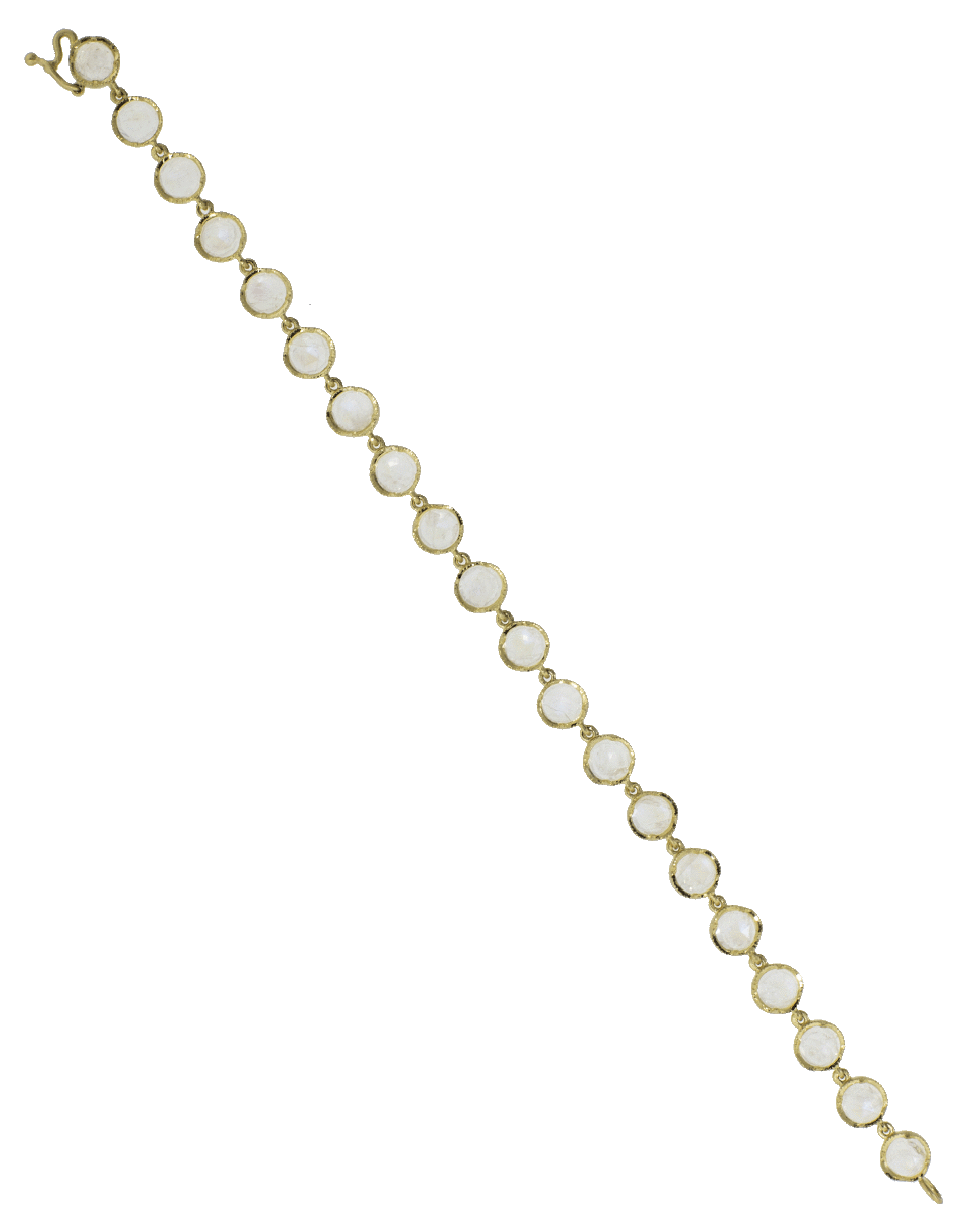 IRENE NEUWIRTH JEWELRY-Small Classic Rainbow Moonstone Link Bracelet-YELLOW GOLD