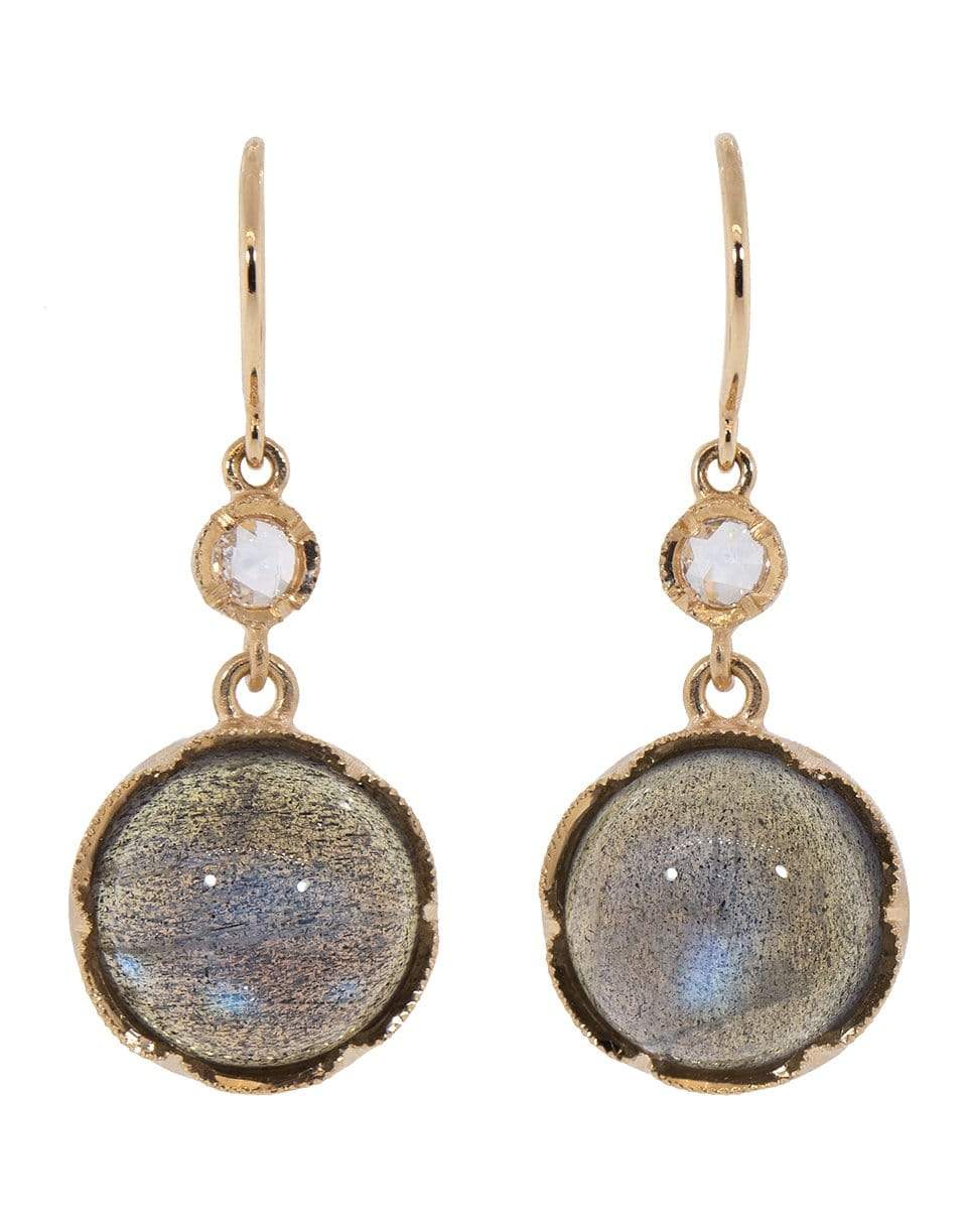 IRENE NEUWIRTH JEWELRY-Labradorite and Diamond Drop Earrings-ROSE GOLD