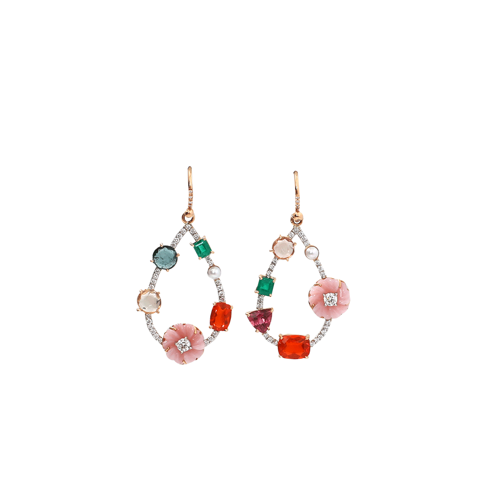 IRENE NEUWIRTH JEWELRY-Mixed Charm Earrings-ROSE GOLD